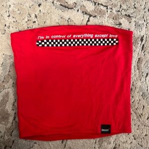 o mighty “i’m in control of everything except love” tube top